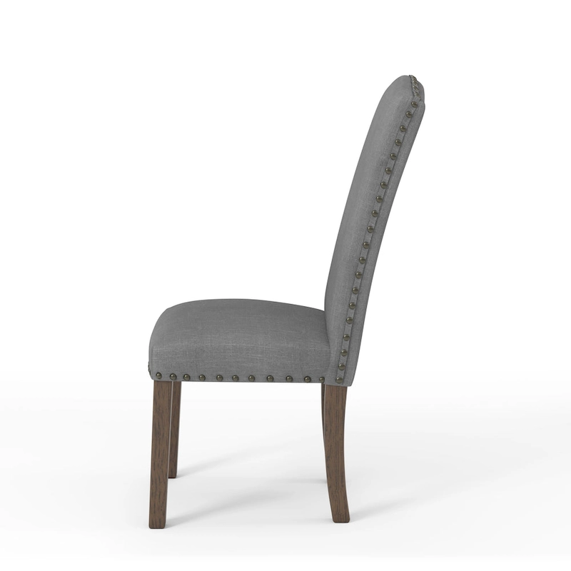 Furniture of America Kerg Rustic Flax Fabric Side Chairs (Set of 2)