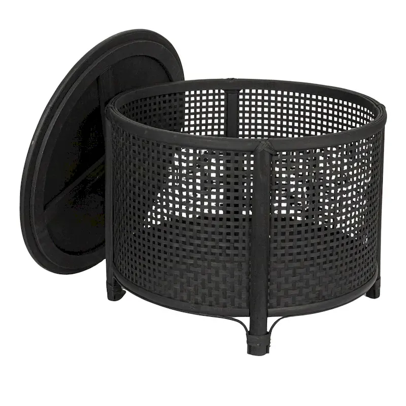 Bamboo and Rattan Accent Table