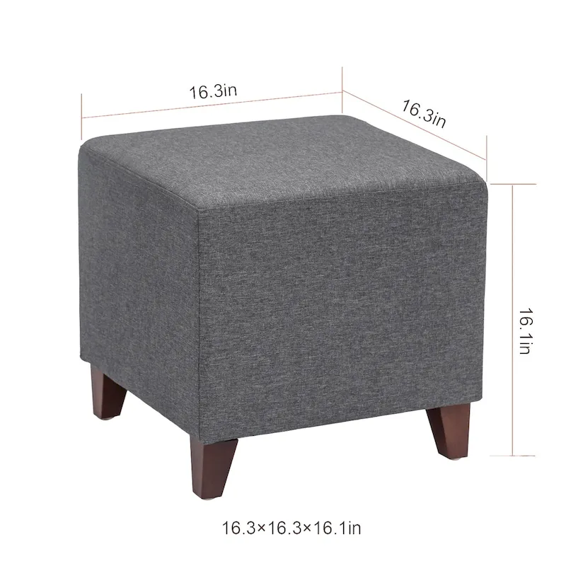 Adeco Simple British Style Passionate Cube Ottoman Footstool