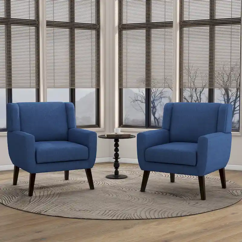 Modern Armchair Upholstered Accent Chair Set of 2