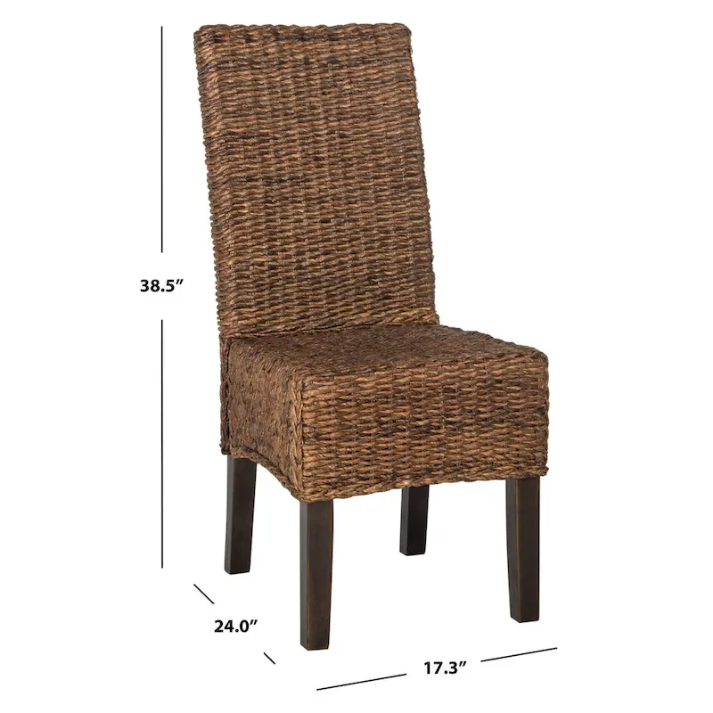 SAFAVIEH Meline Natural Dining Chair (Set of 2) - 17.3 x 24 x 38.5 - 17Wx24Dx39H