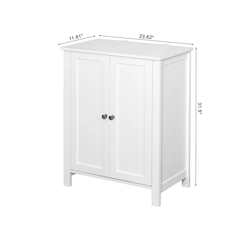 Bathroom Floor Storage Cabinet with Double Door