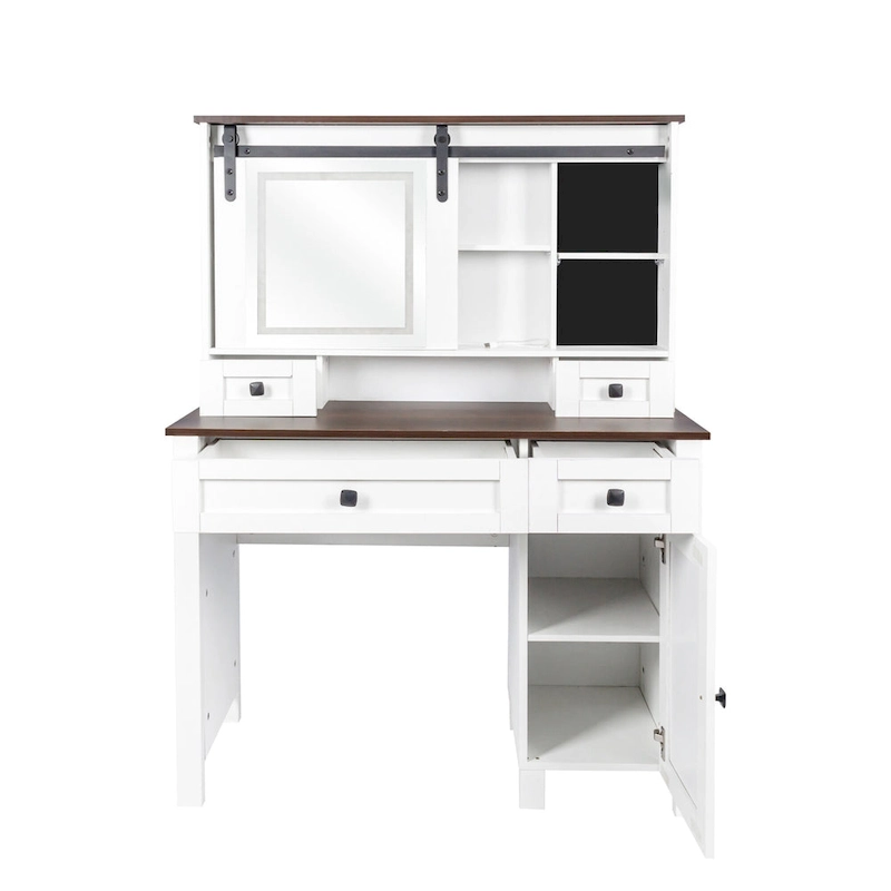 41.73 Wide Dressing Table Set with 4 Drawers 1 Cabinet Dressing Table