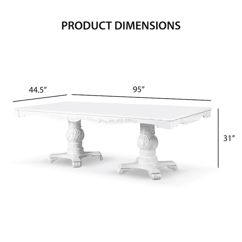 Furniture of America Eugene Traditional Solid Wood 9-Piece Expandable Dining Table Set