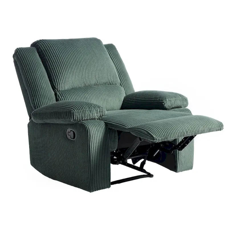 2Set Modern Lounger Upholstered Push Back Manual Recliner Chair
