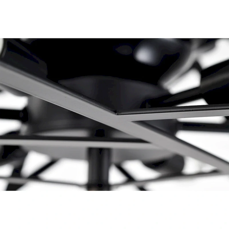 Leyton 24-inch Matte Black 6 Lights 3 Blades Lighted Ceiling Fan with Remote