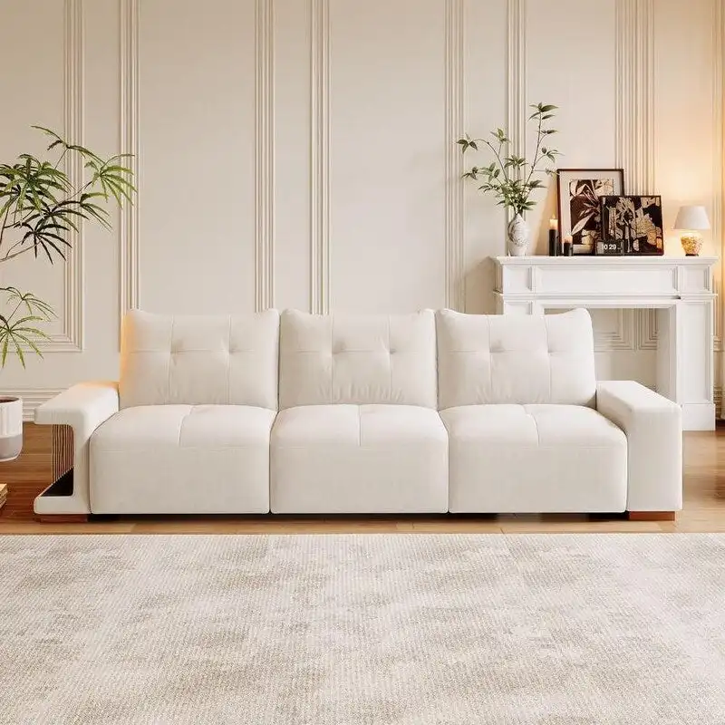 89 Modern Couch With Waterproof and cat scratch resistant fabric