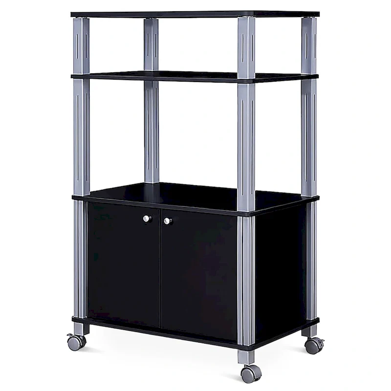 Rolling Kitchen Baker Rack Microwave Oven Stand Utility Shelf w Wheels