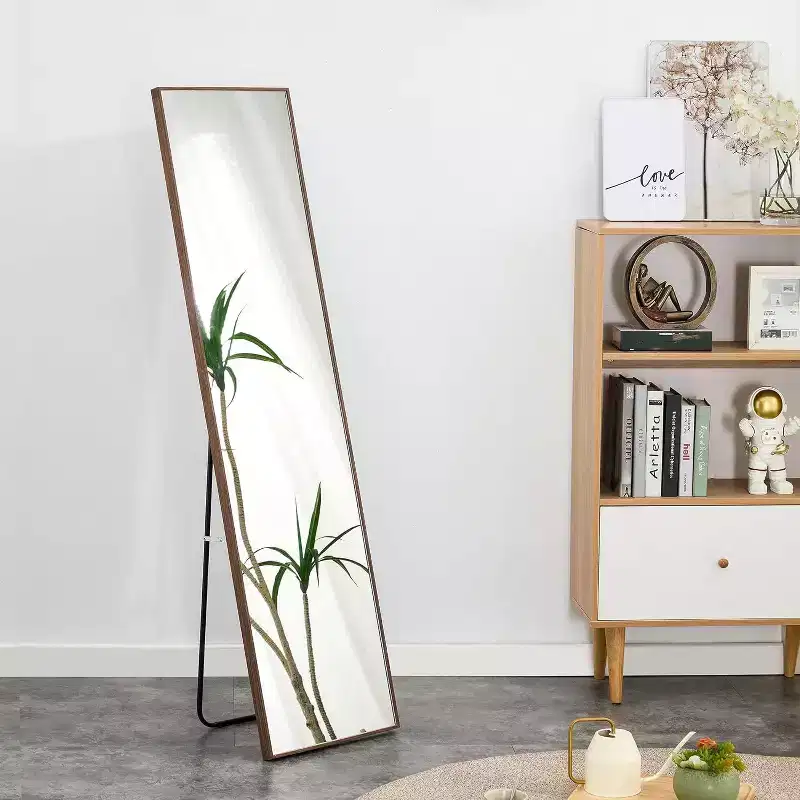 58 x 15 Inch Wall Mounted Full Length Mirror, Rectangular Frameless Decorative Mirror for Bedroom, Bathroom, Living Room
