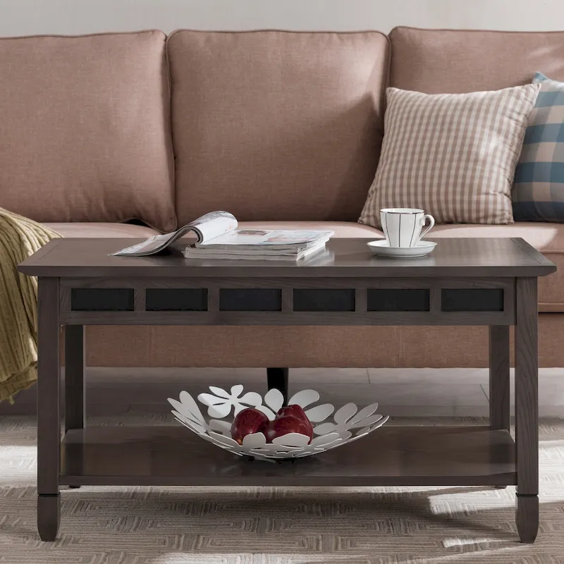 Rustic Slate One Shelf Coffee Table
