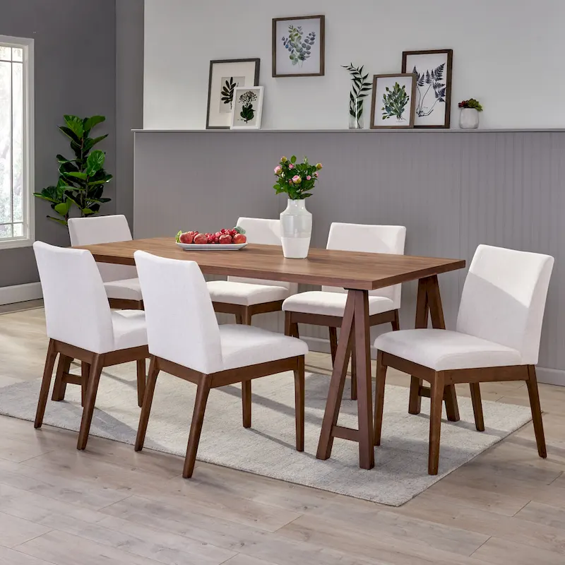 Mid-Century Modern 7 Piece Dining Set by