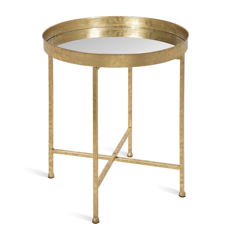 Kate and Laurel Celia Round Metal Side Table - 18.25x18.25x22