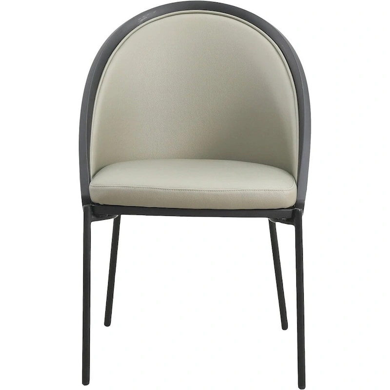 Urbane Upholstered Faux Leather Dining Chair with Powder Coated Steel Legs by LeisureMod