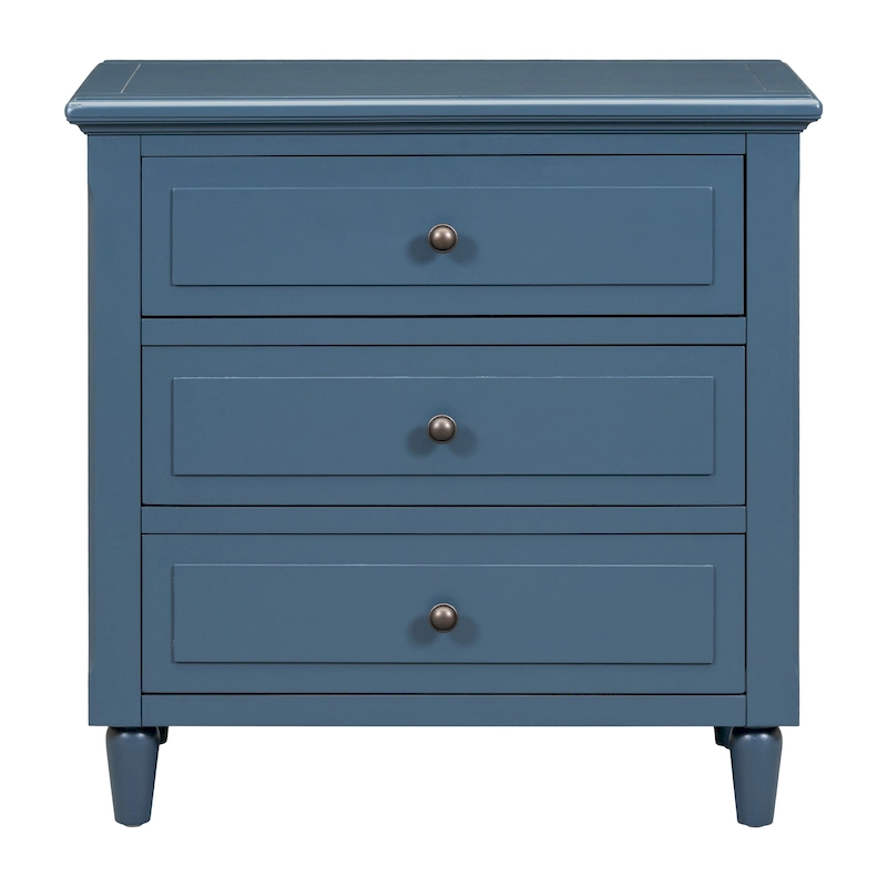 Modern Nightstand with 3 Drawers