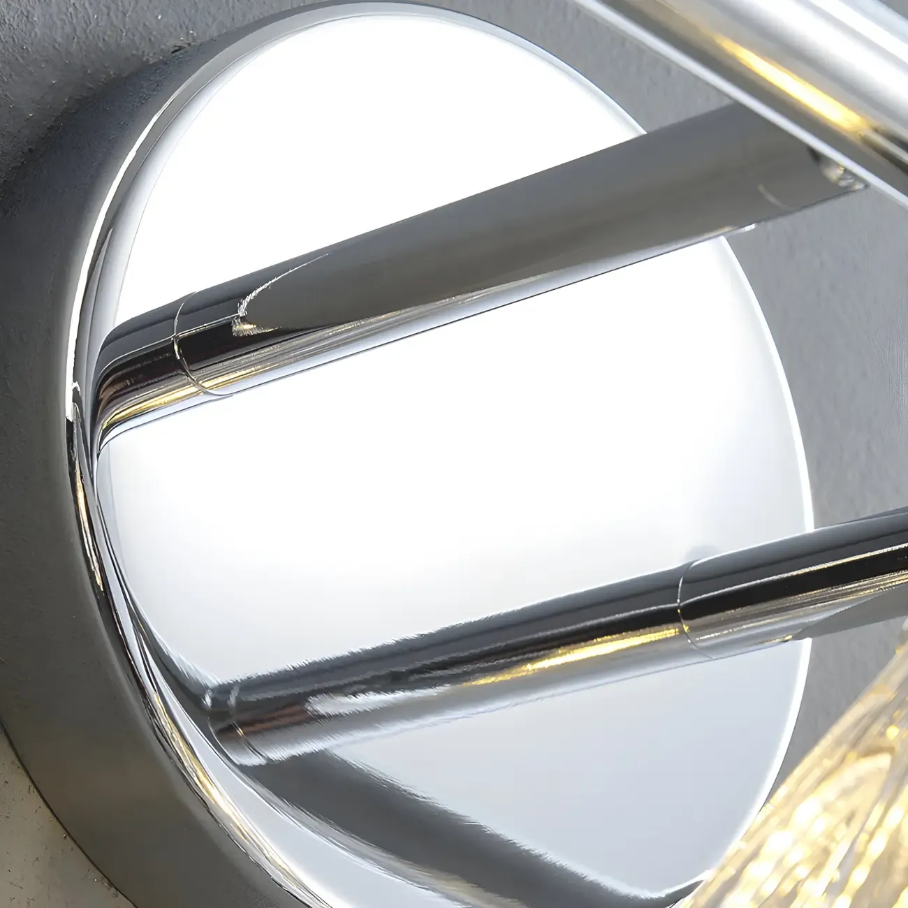 Modern Bell Glass Silver Bathroom Vanity Light