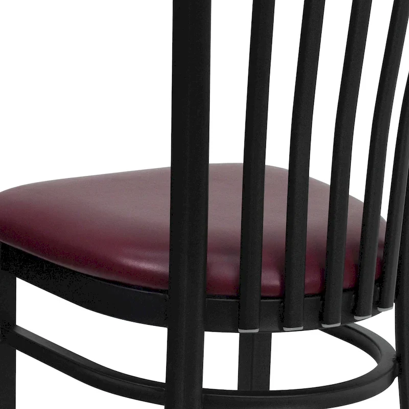 School House Back Metal Restaurant Chair - 17.25W x 18.75D x 34.75H - 17.25W x 18.75D x 34.75H