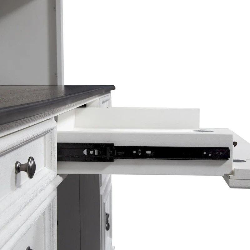 Allyson Park Wirebrushed White Charcoal Desk