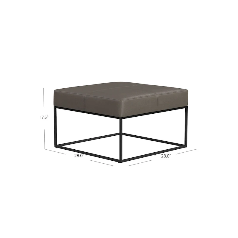 HomePop Square Metal Frame Ottoman