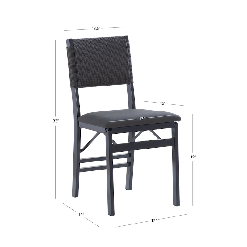 Imperial Wood Rope Folding Dining Chair (Set of 2)