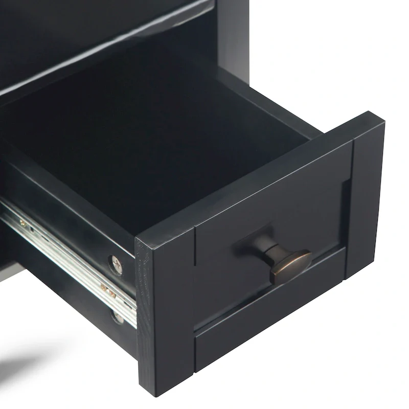 SOLID WOOD 14 inch Wide Rectangle Transitional Narrow Side Table - 14 Inches wide