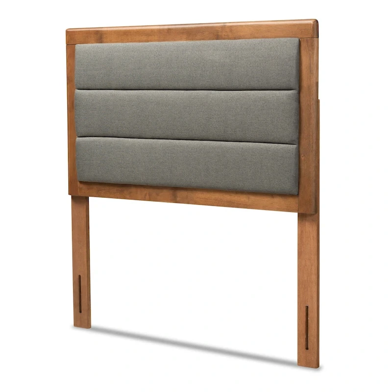 Dexter Modern and Contemporary Fabric and Wood Headboard-Dark Grey