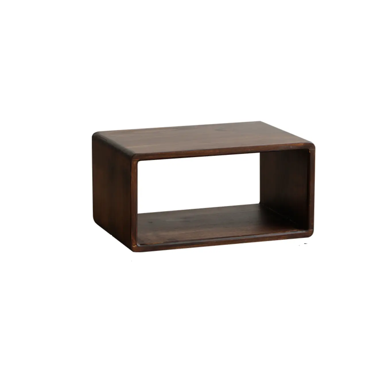 Brown Wooden Open Back Cube Bookshelf Storage Organizer