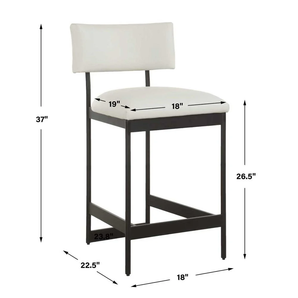 Apsley Counter Stool, Black