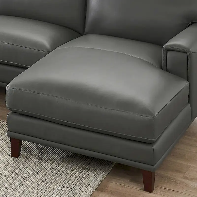 Hydeline Hayward Top Grain Leather Sectional Sofa with Chaise