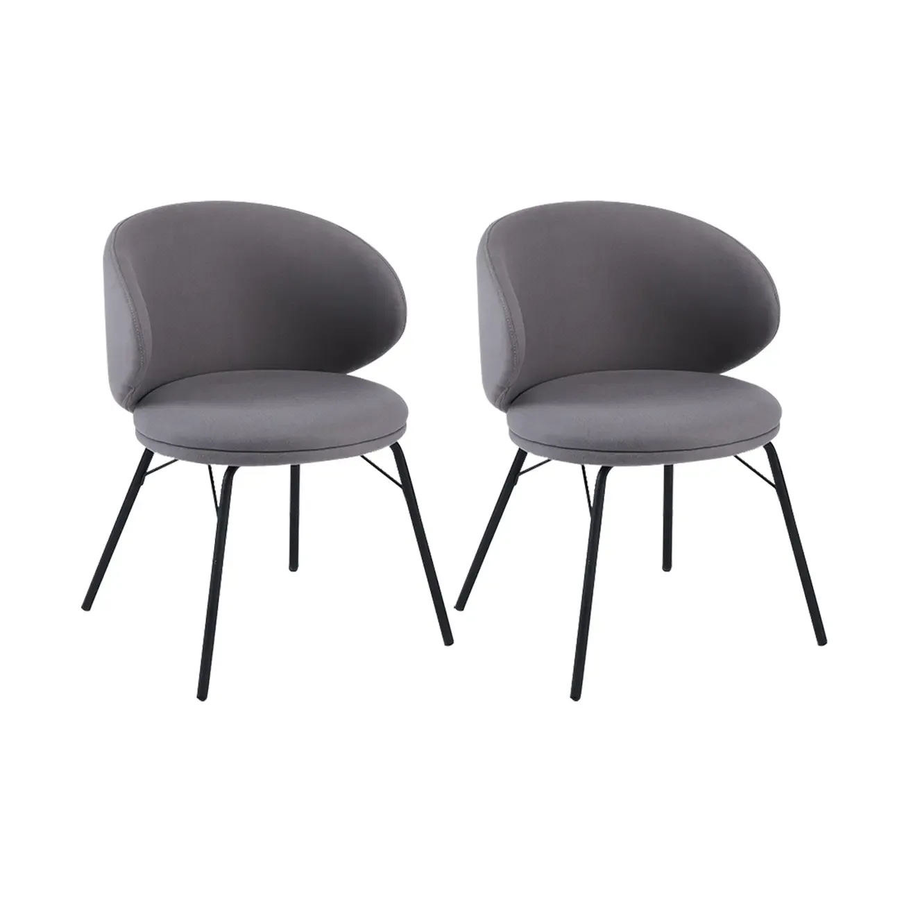 Modern Leathaire Upholstered Metal Leg Dining Chair