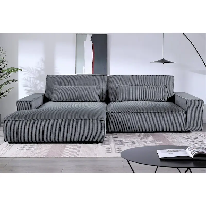105.52-Inch Ultra-Wide Luxury Modular Sofa with Solid Wood Frame
