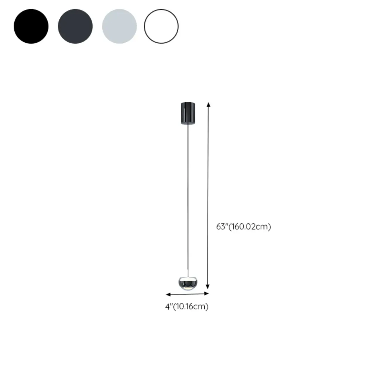 Clear Acrylic Metal Globe 2-Light  Pendant Light