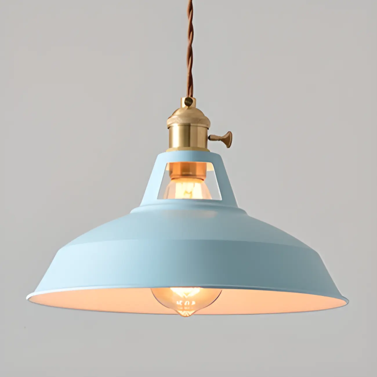 Macaron Iron Dome Pendant Lamp with Hardwired