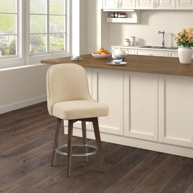 Counter Stool with 360-Degree Swivel Seat