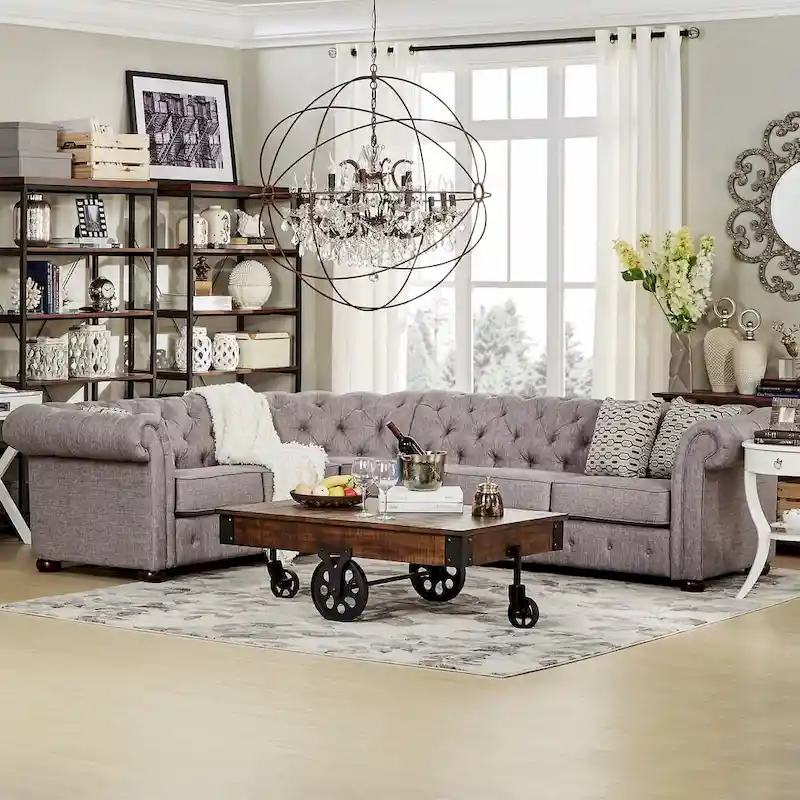 Knightsbridge Chesterfield Sectional by iNSPIRE Q Artisan
