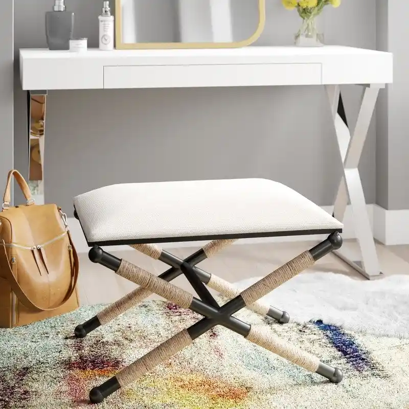 Ella Boho Campaign Accent Stool