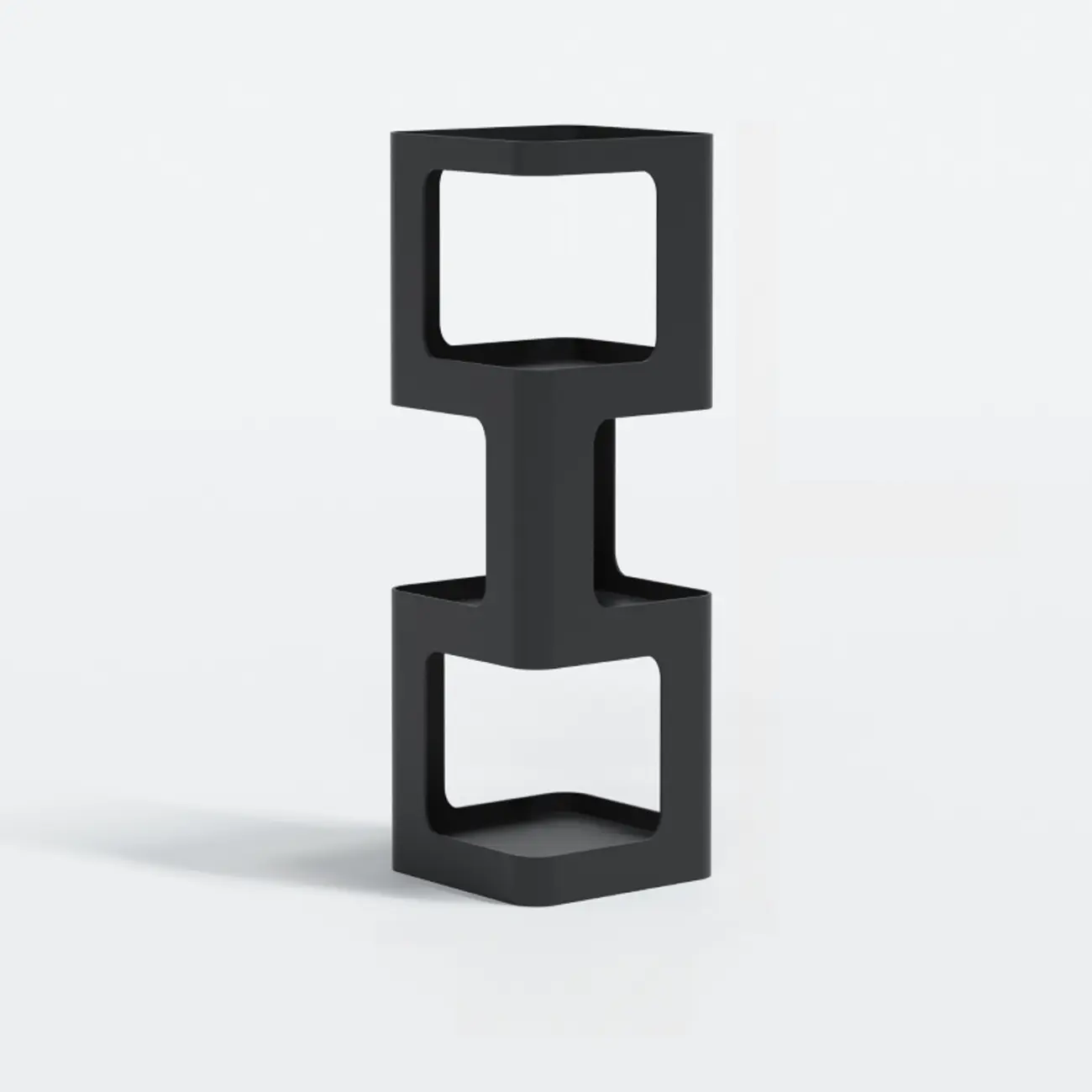 Chic Rotatable 4-Tier Vertical Metal Open Back Bookcase