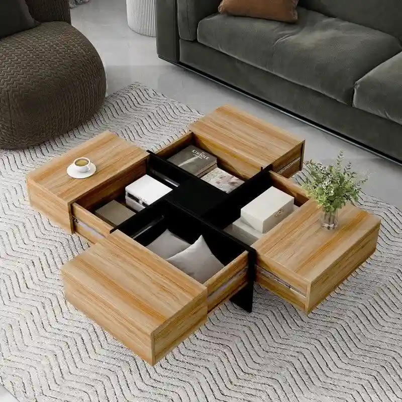 Unique Design Coffee Table with Extendable Sliding Tabletop