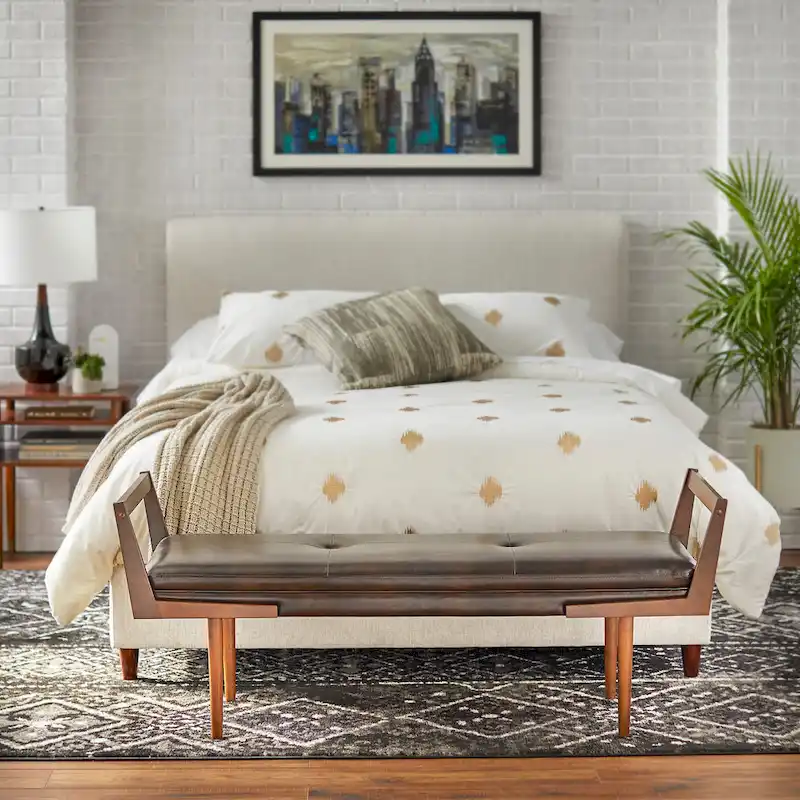 Fabric Upholstery Bench