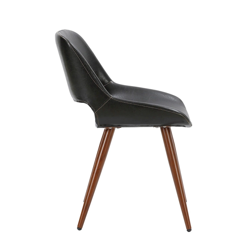 Carson Carrington Langa Faux Leather Mid-Century Dining Chair with Metal Legs
