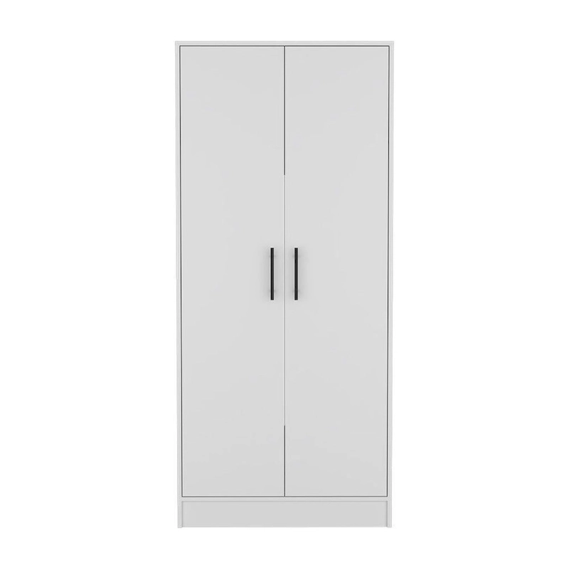 FM Furniture Canaan 2-Piece Bedroom Set with Armoire and 6-Drawer Dresser, White