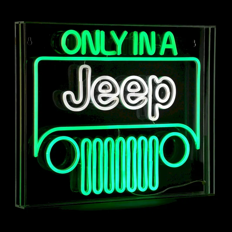 Licensed Only In A Jeep Acrylic LED Wall Decor Sign - 20  x 16  - 20  x 16