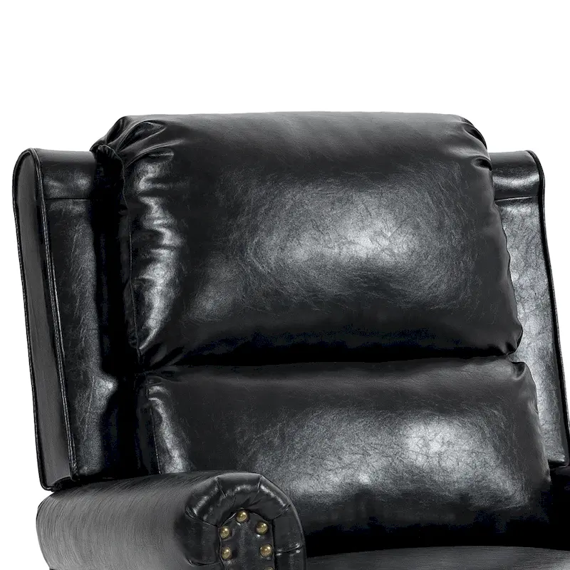 Manual Glider Pushback Recliner Chairs with Nailhead Trim
