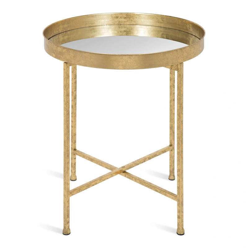 Kate and Laurel Celia Round Metal Side Table - 18.25x18.25x22