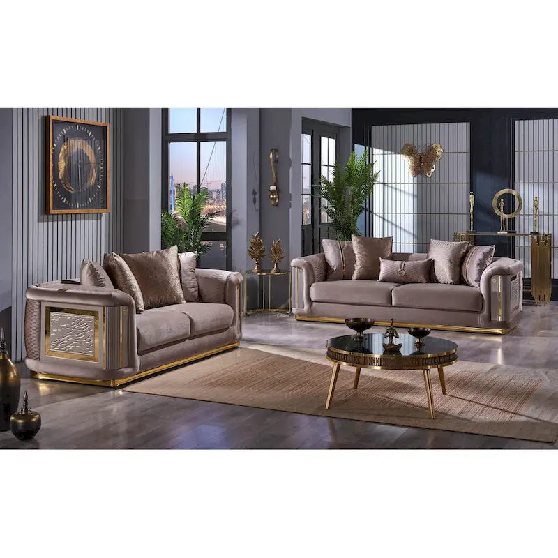 Ella 3-piece Living room Set Square Arms