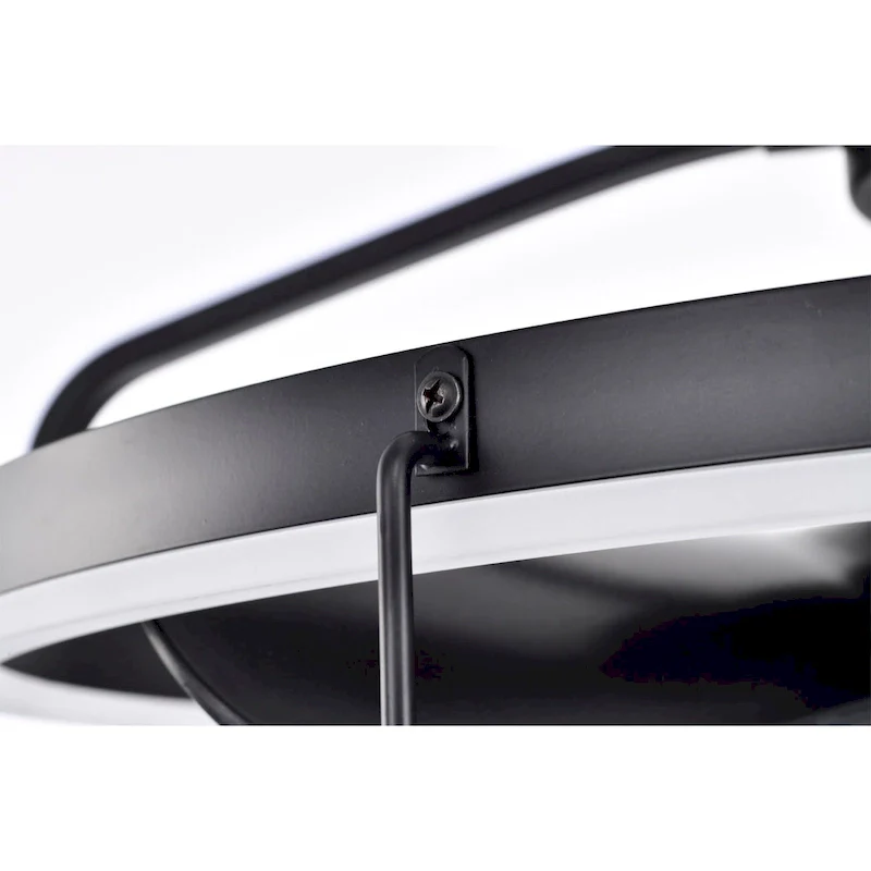 Dhooma 25 Inch Chrome Finished Modern LED Ceiling Fandelier with Remote - N/A