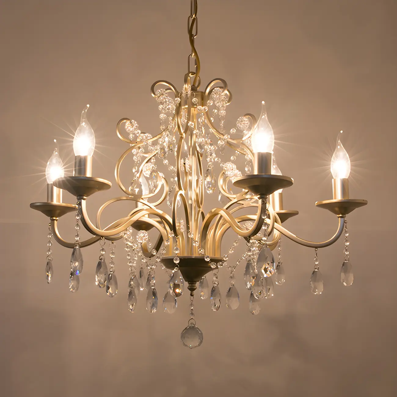 Exiquisite Champagne Crystal Candlebra Chandelier