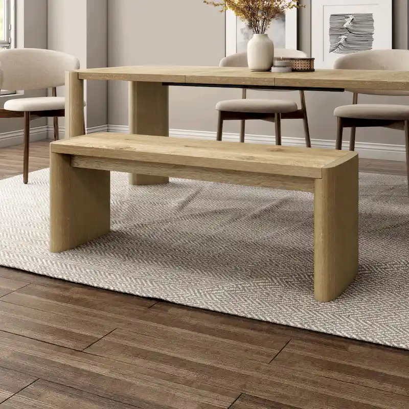 Furniture of America Elira Modern Oak 51-inch Dining Bench