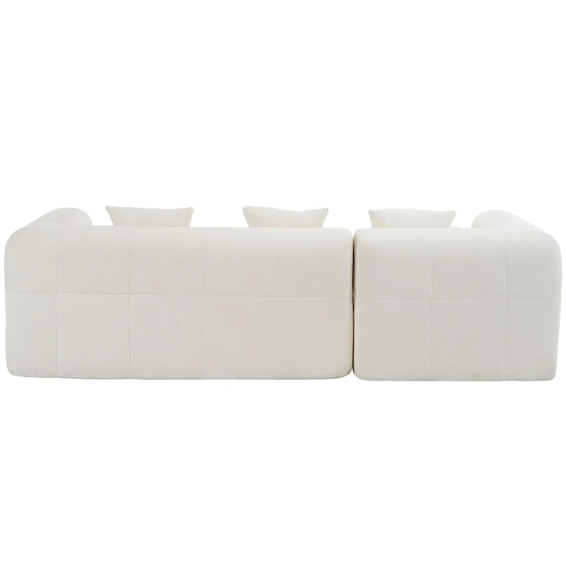 101.2 Chenille Modular Sectional Sofa with Deep Seating, Free-Combined Design and High-Density Foam Construction