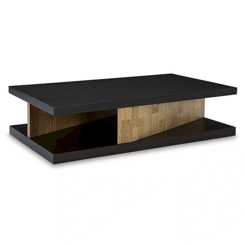 Brown/Beige Coffee Table - 60W x 35D x 16H