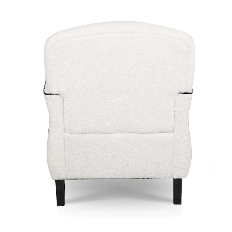 Upholstered Accent Chair with Wood Legs